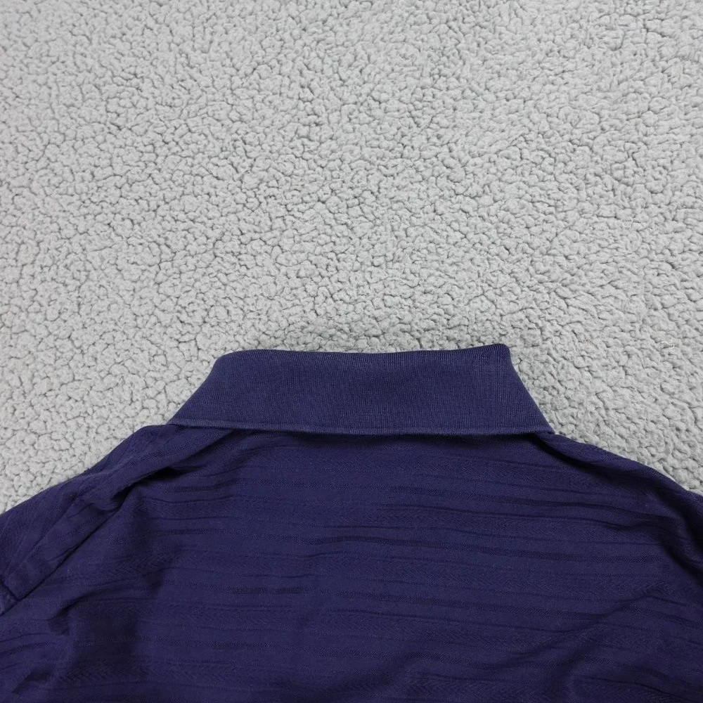 VTG Polo Golf Ralph Lauren 100% Pima Cotton Shirt Mens Large Navy Short Sleeve - Picture 13 of 13